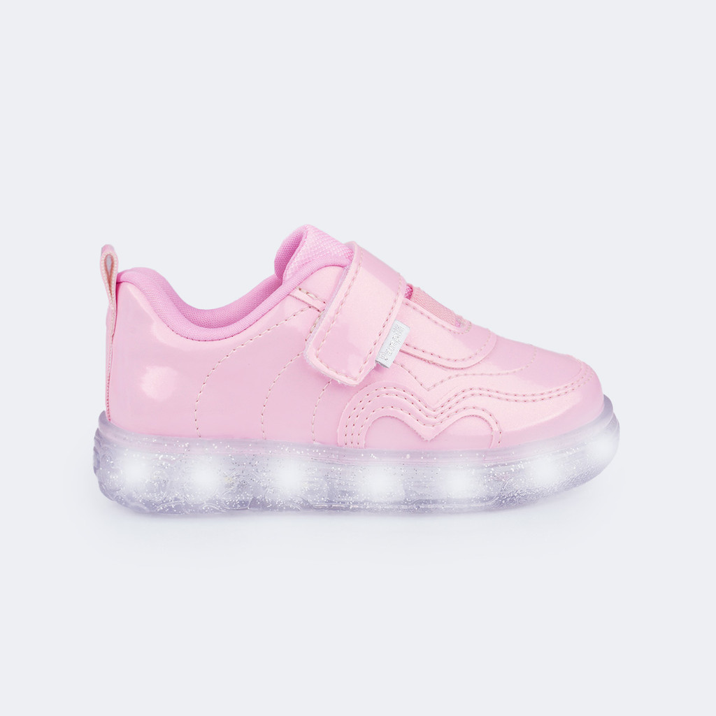 Tênis de Led Infantil  Coração Verniz  Pampili em Oferta na Shopee