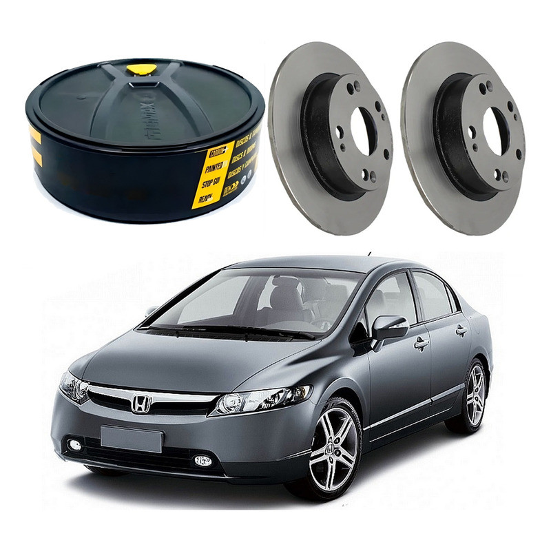 Disco Freio Traseiro New Civic 1.8 Aro 16 2006 A 2011