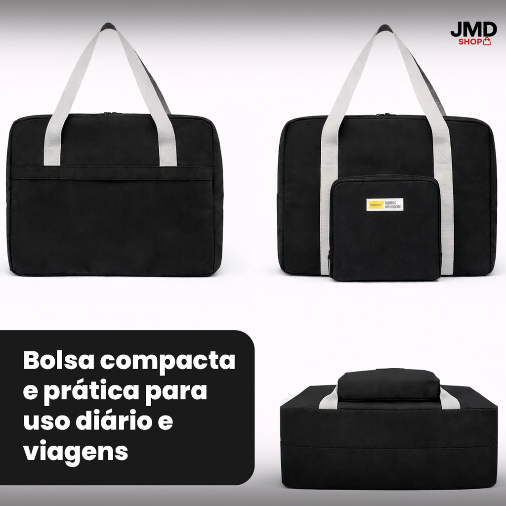 Bolsa Dobrável Estilo Mala de Viagem Grande Leve e Compacta para Transporte