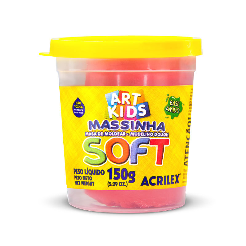 Massa de modelar Soft 150g Vermelho 103 Acrilex em Oferta na Shopee