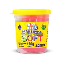 Massa de modelar Soft 150g Vermelho 103 Acrilex