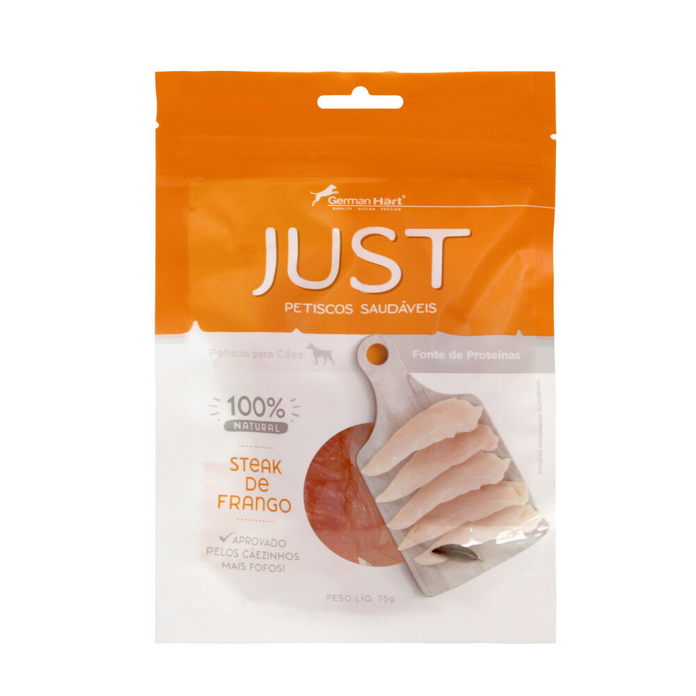 Petisco Just - Steak Frango 75g - Para Cães e Gatos
