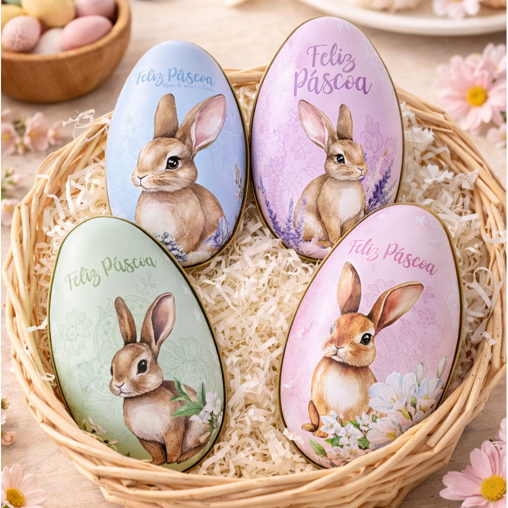Kit 4 Ovinhos Páscoa Metal Ovos Lembrancinhas Colecionáveis em Oferta na Shopee