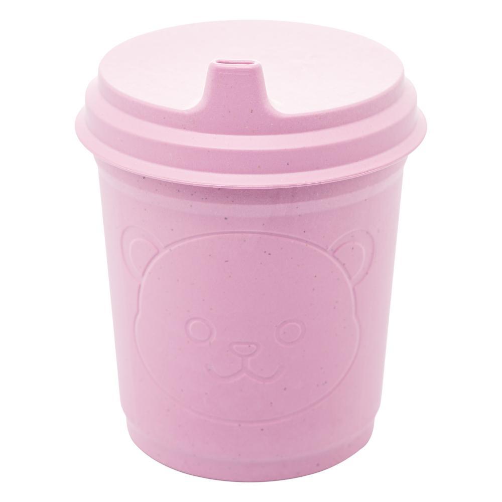 Copo Lyor Baby Dino de PP e Bambu Tampa Rosa 400ml em Oferta na Shopee