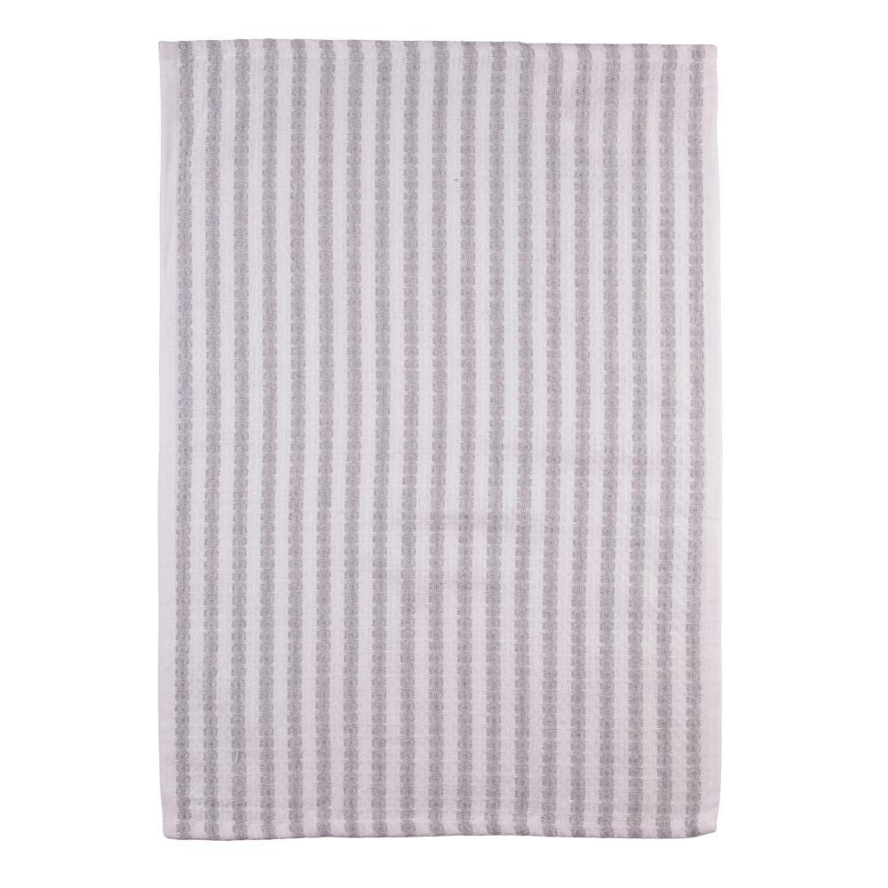 2 Panos de Prato Lyor Verona 60x40cm Cinza e Branco Algodão em Oferta na Shopee