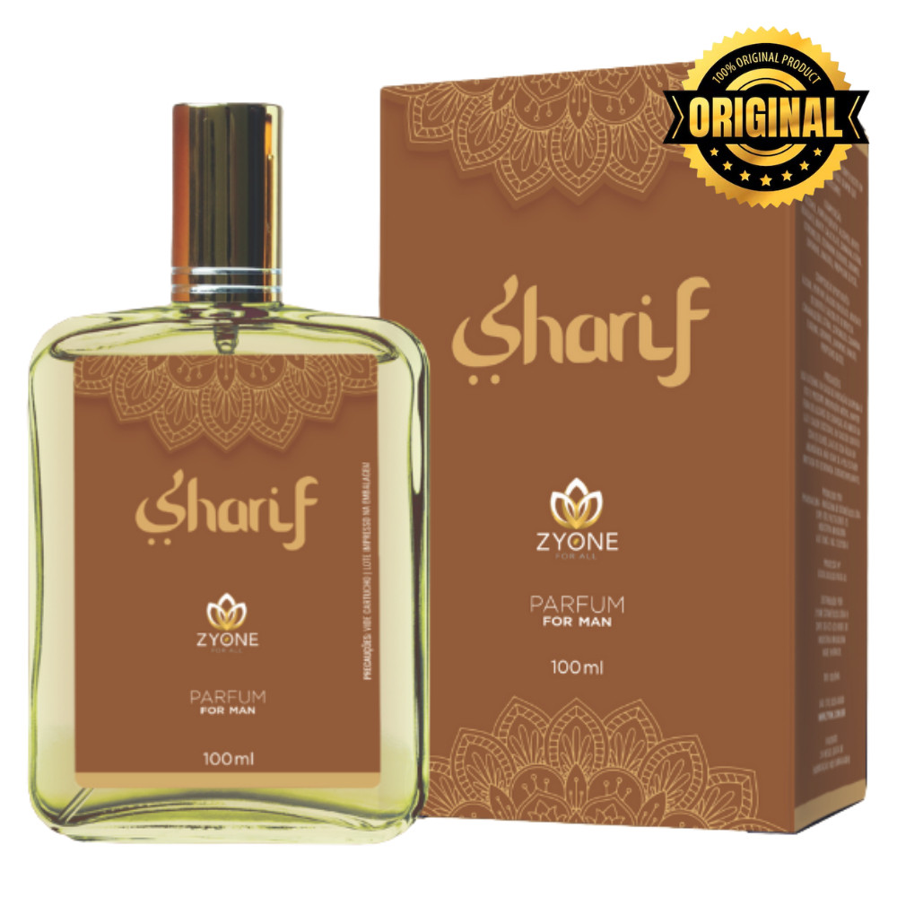 Sharif Zyone Cosméticos Árabe Masculino Parfum 100ml Alta Fixação 25% Essência Premium em Oferta na Shopee