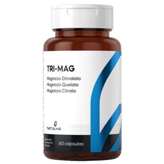 Tri-Mag Magnésio Quelato, Dimalato e Citrato 60 cápsulas - Natulha em Oferta na Shopee