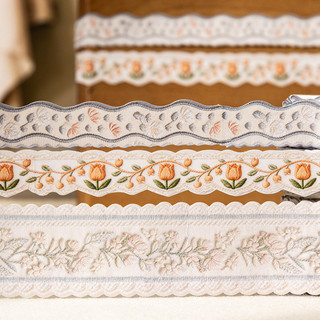 Conjunto De Fita Washi Com Borda De Renda Bordada Imitada Adesiva De Artes Vintage Floral Decorativa Para Artesanato DIY