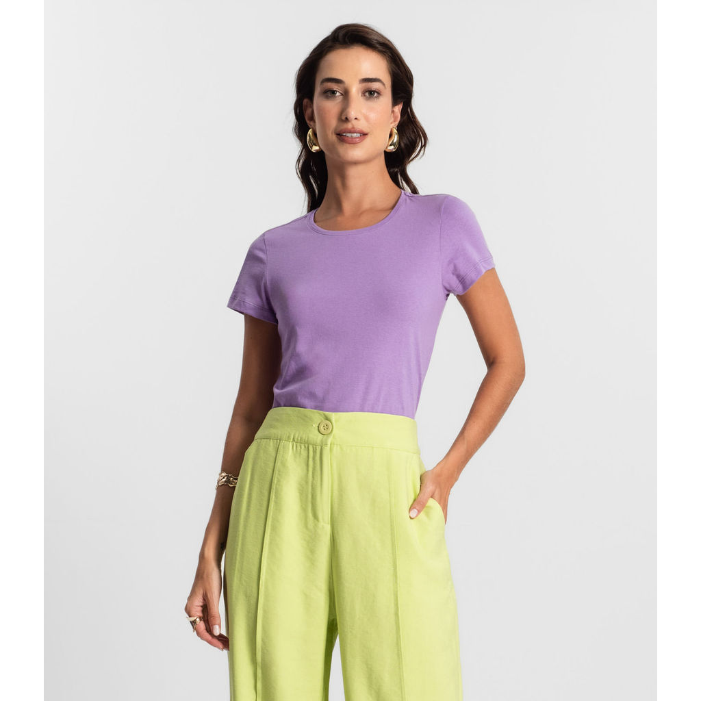 Blusa Feminina Meia Malha 30 Básica KO Roxo