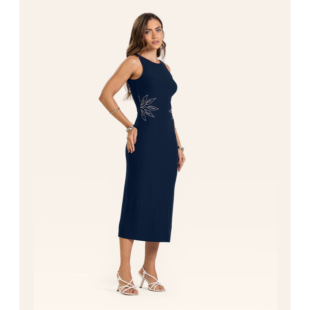 Vestido Midi Feminino Endless Azul