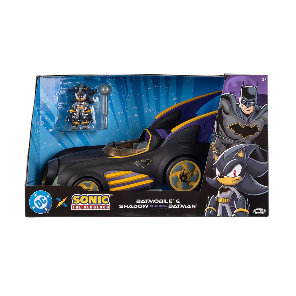 Batmóvel Com Boneco do Shadow de 6cm - Sonic Warner