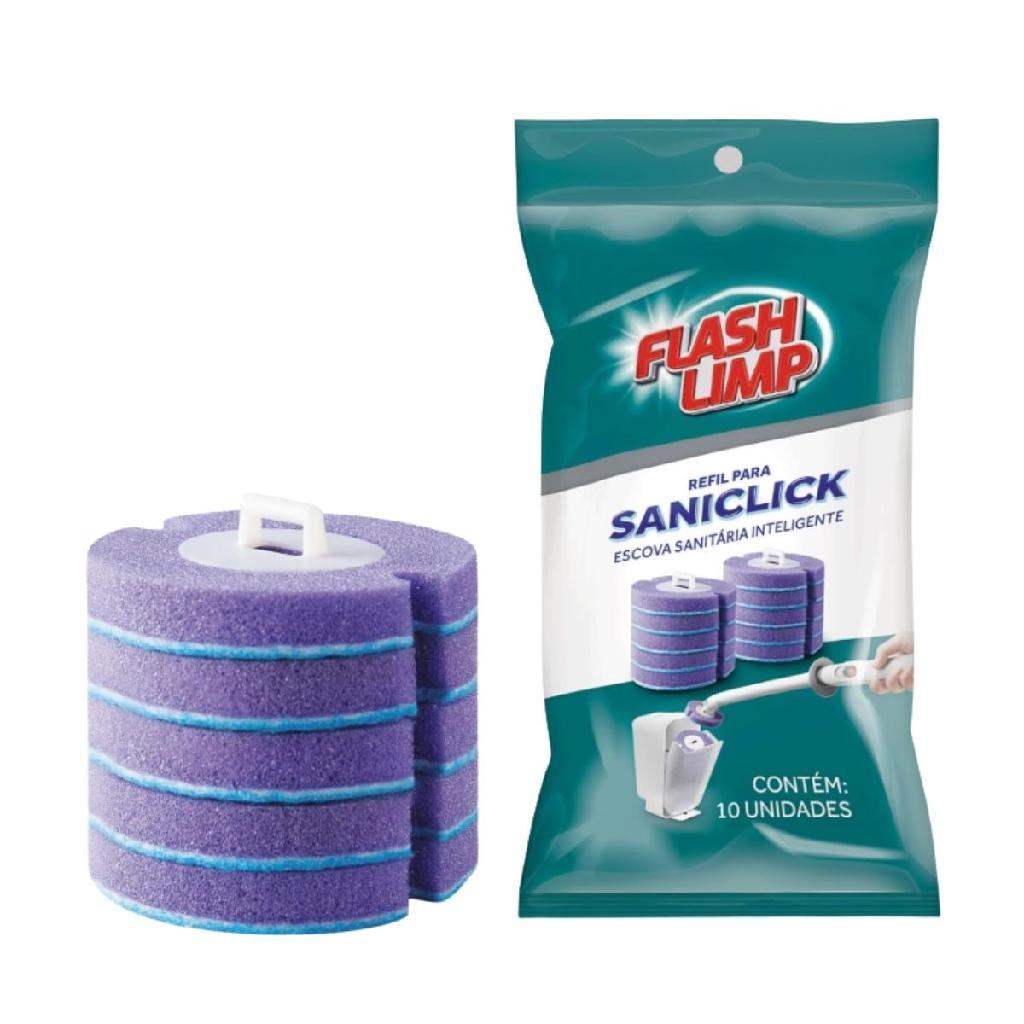 Flash Limp Refil Descartável com 10 unidades para Escova Sanitária Saniclick