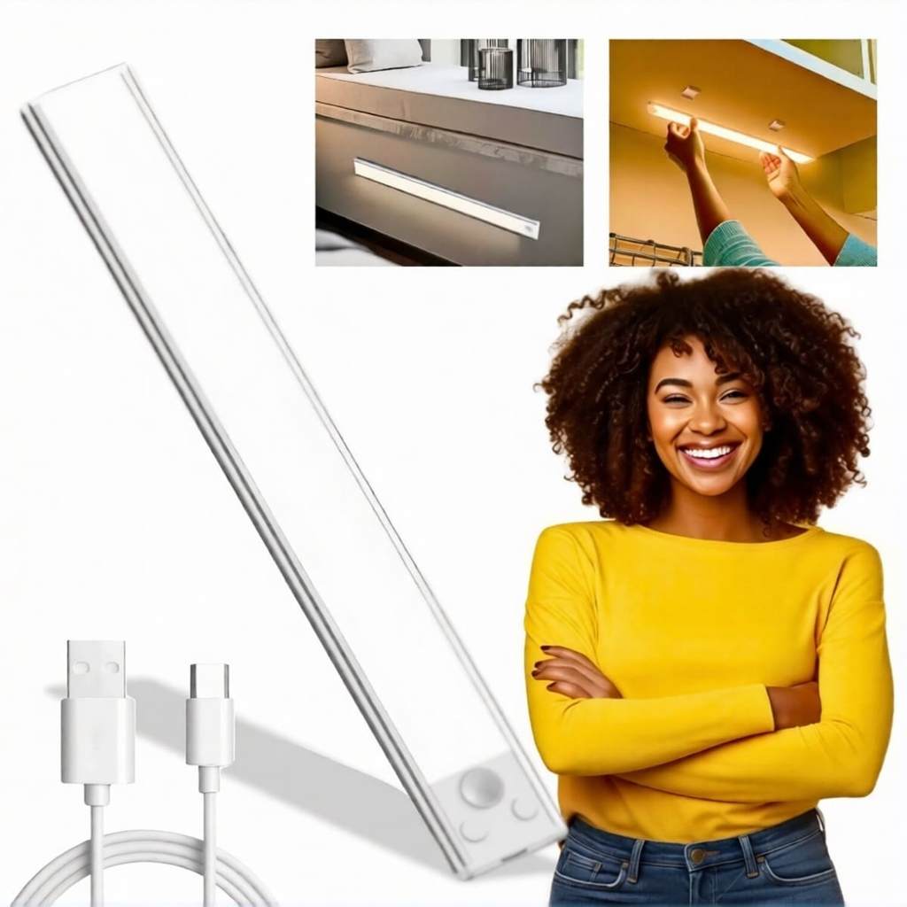 Luminária Inteligente LED Com Sensor De Movimento 60cm Closet