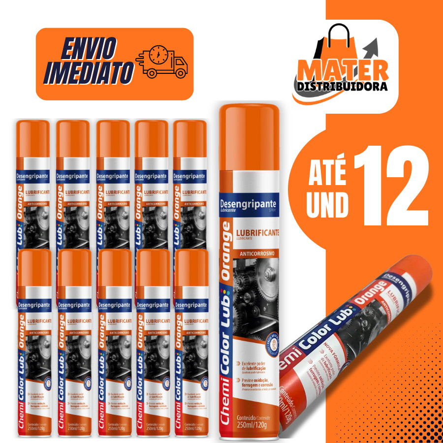 Kit Oleo Desengripante Antiferrugem 250 ML Orange Chemicolor em Oferta na Shopee