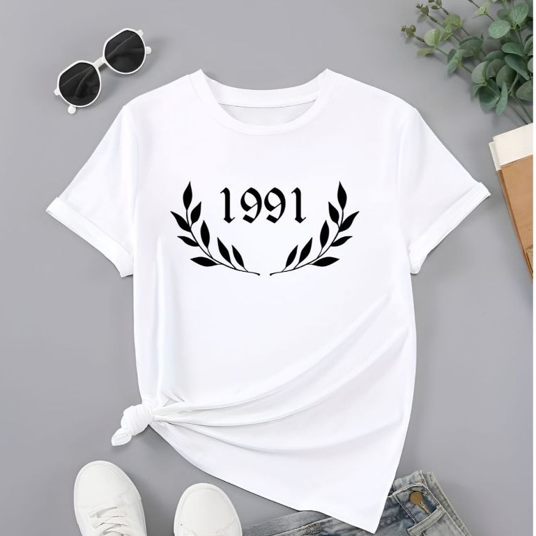 Camiseta Camisa Algodão LINDA Camiseta Camisa Básica 1991 Algodão Feminina Masculina T-Shirt Baby Look PREMIUM Envio Ime