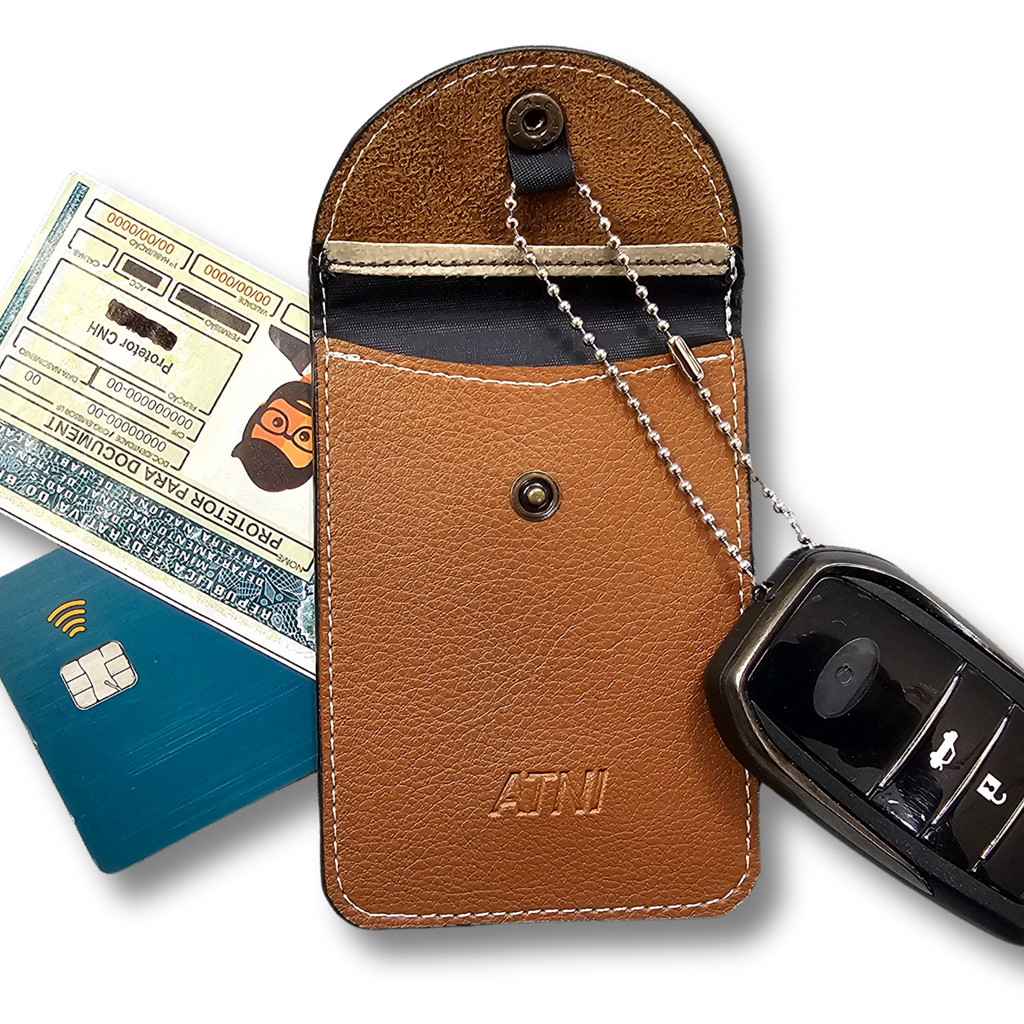Bolsa Carteira Bloqueia Sinal Chave Carro Faraday Dune RFID Antifurto Anticlonagem Segurança Mini em Oferta na Shopee