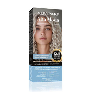 Tintura Creme Alta Moda Alfaparf Louro Platina Cinza Intenso 12.11 em Oferta na Shopee