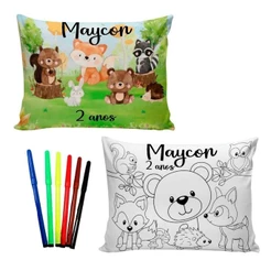 20 Almofadas de Colorir Pinte e Lave 20x30cm Personalizadas Todos os temas