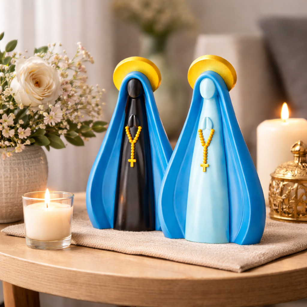 Estátua Nossa Senhora Aparecida Presente Religioso Católica Imagem Decorativa Fé Devoção