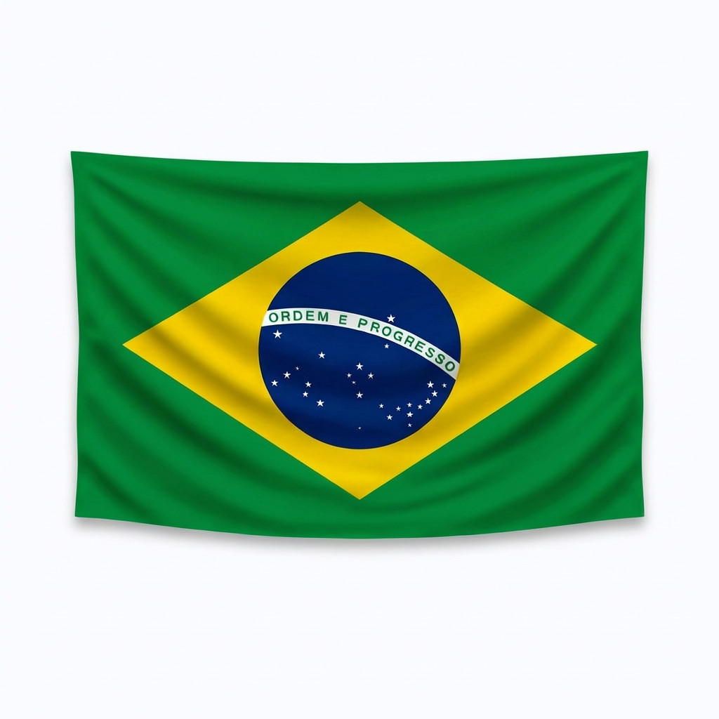 Bandeira Grande Brasil Futebol Países  230x140cm | Shows e Jogos | Tecido Premium | Frete Grátis | Vários Modelos