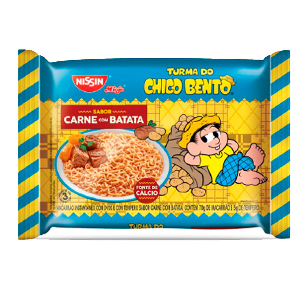 Macarrão Instamtâneo Nissin Turma Chico Bento Carne com Batata 7Og