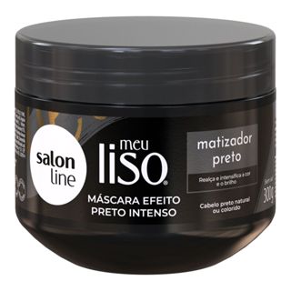 Máscara Capilar Salon Line Meu Liso Matizadora Preto 300g em Oferta na Shopee