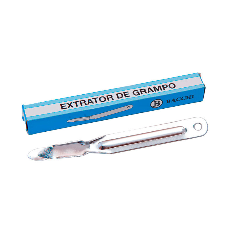 Extrator de grampo espátula cromada Bacchi
