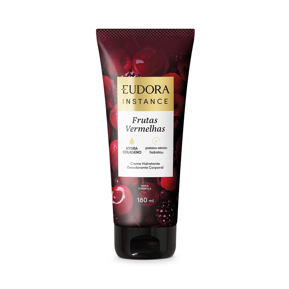 Eudora Instance Creme Hidratante Desodorante Corporal Frutas Vermelhas 180ml