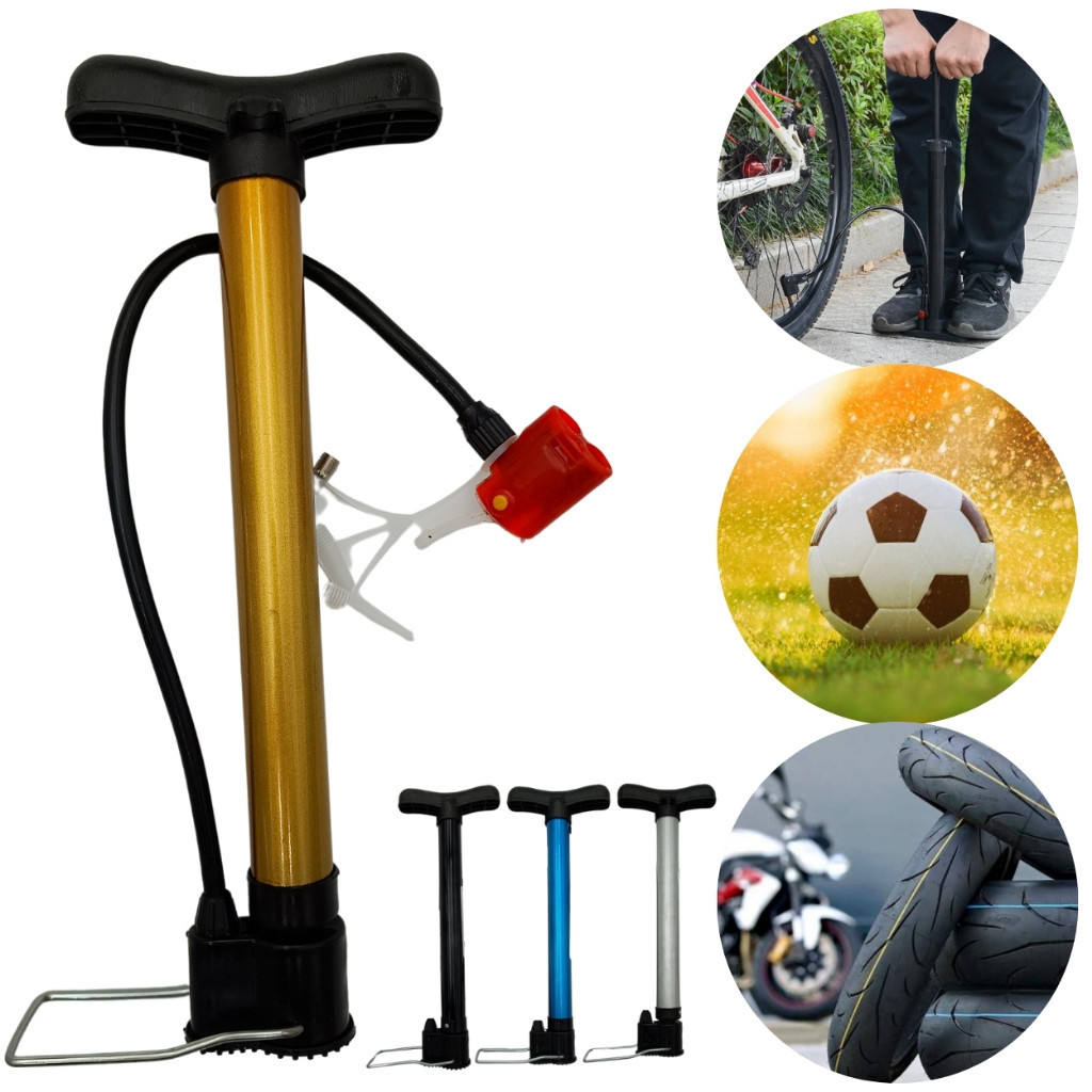 Bomba para Encher Pneu Bike Bicicleta Bola Boia Vertical Fácil de Encher e Guardar Diversas Cores