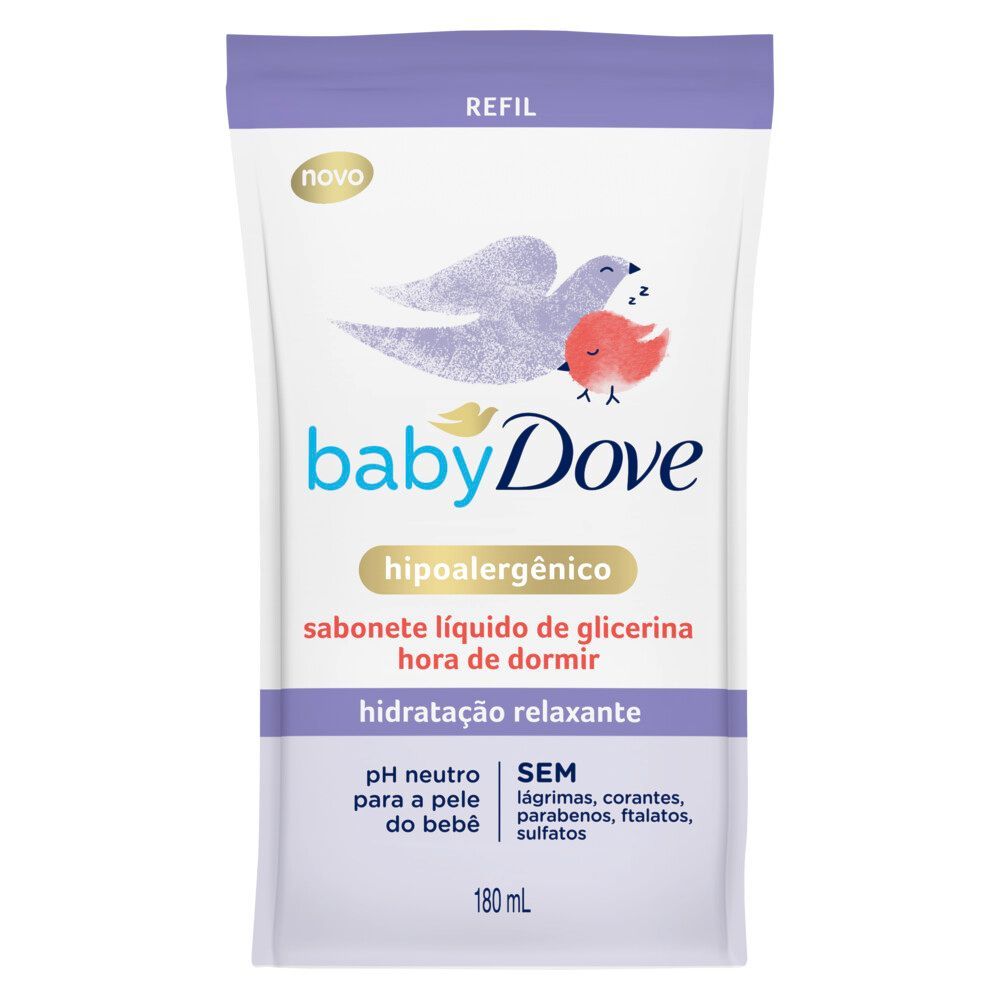 Sabonete Líquido Baby Dove Hora de Dormir Refil 180ml em Oferta na Shopee