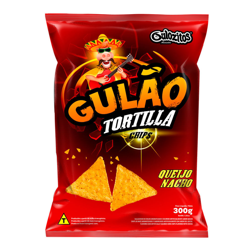 Salgadinho Gulão Tortilla Queijo Nacho 300g em Oferta na Shopee
