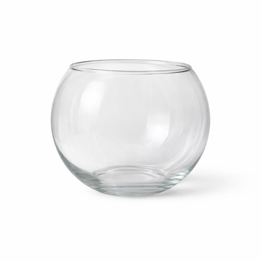 Vaso Aquário Redondo Decoração Vidro Terrário Resistente