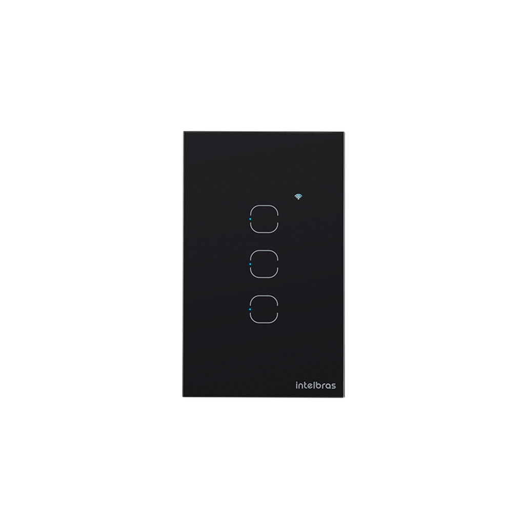 Interruptor Inteligente Touch Wi-Fi 3 Teclas Preto - Intelbras EWS 1003 PT em Oferta na Shopee