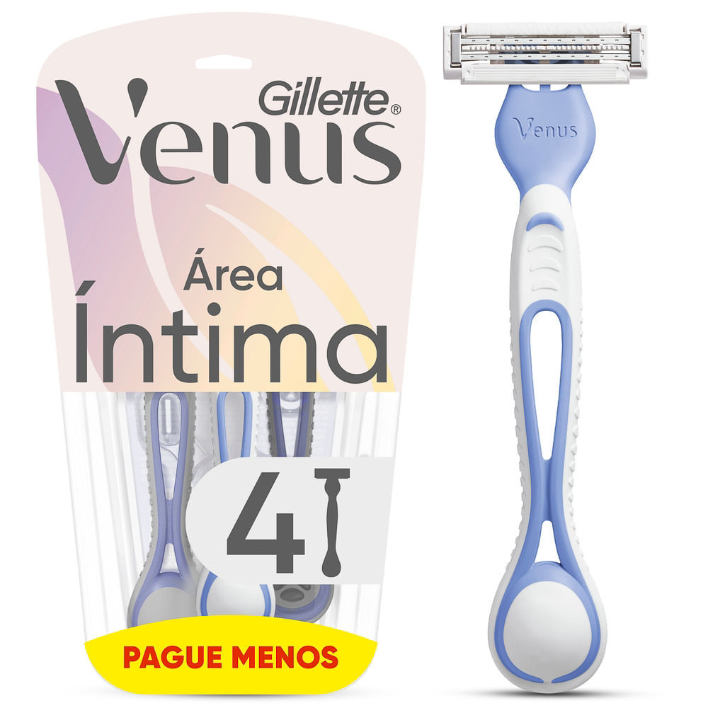 Aparelho de Depilar Gillette Venus Íntima Leve 4 Pague 3 em Oferta na Shopee