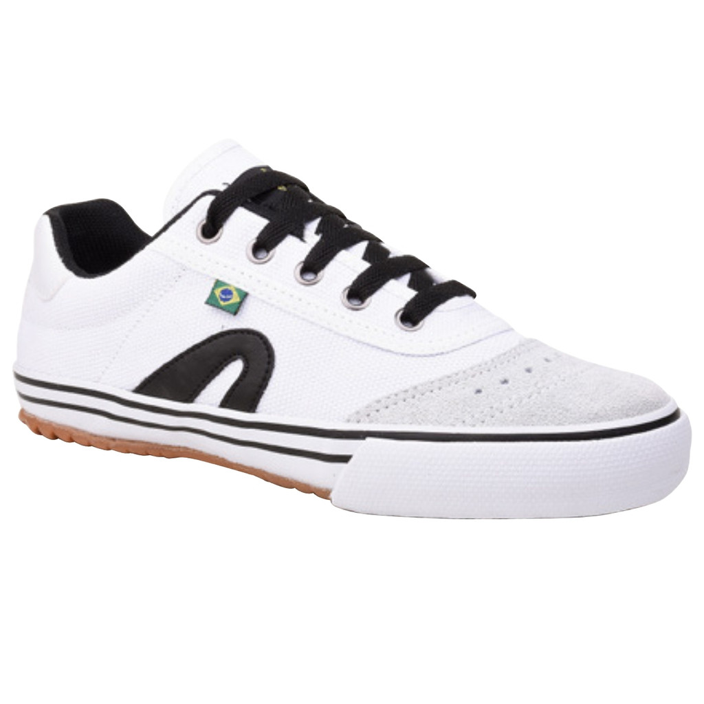 Tênis Authentic Futsal Plumax Lona Ref 300 BRANCO/PRETO