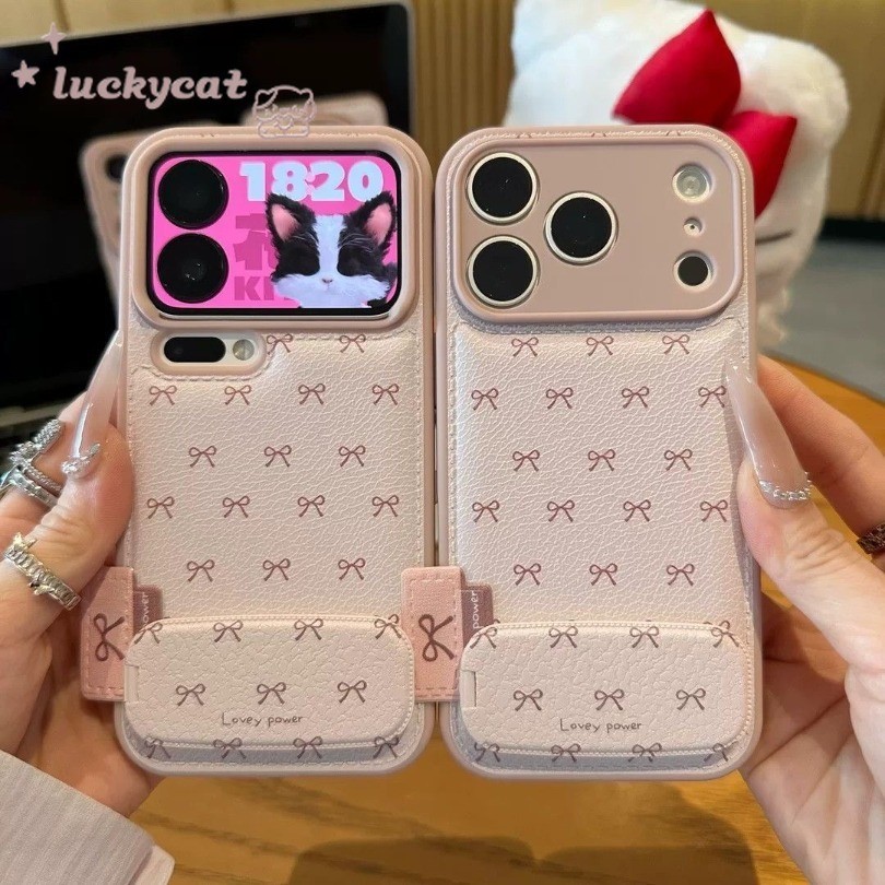 Compatível Com iPhone 17 16 15 14 13 12 11 Pro Max X Xr Xs 7 8 Plus SE2020 Capa De Telefone Ins Sweet Bow + Cordão De Co