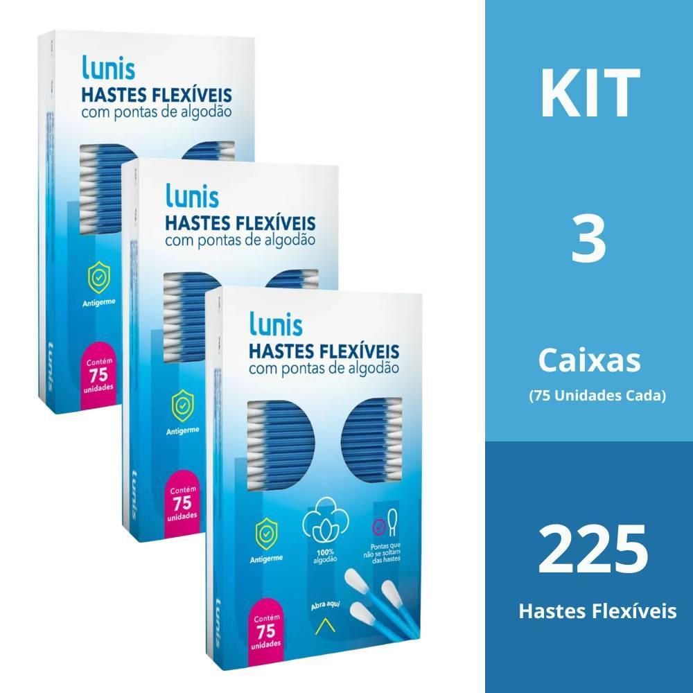Hastes Flexiveis Lunis Kit com 225 Unidades em Oferta na Shopee