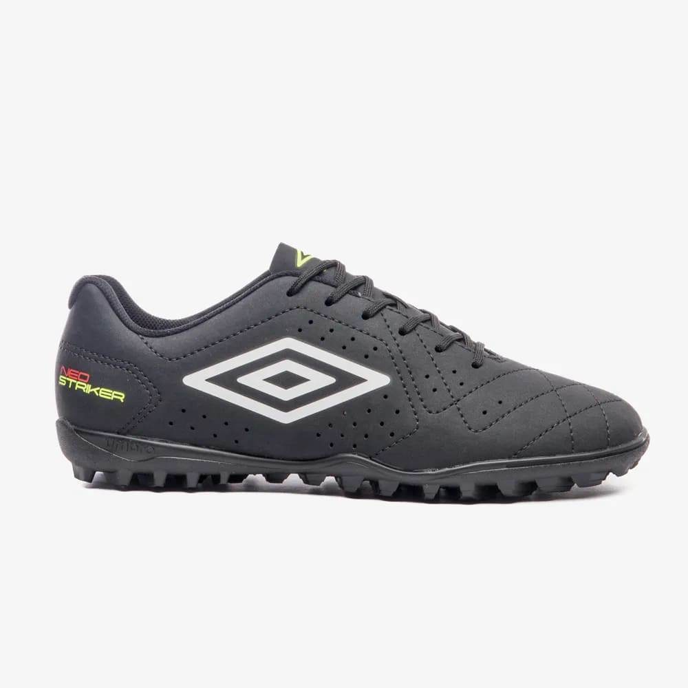 Chuteira Umbro Society Neo Striker Preto/Limão