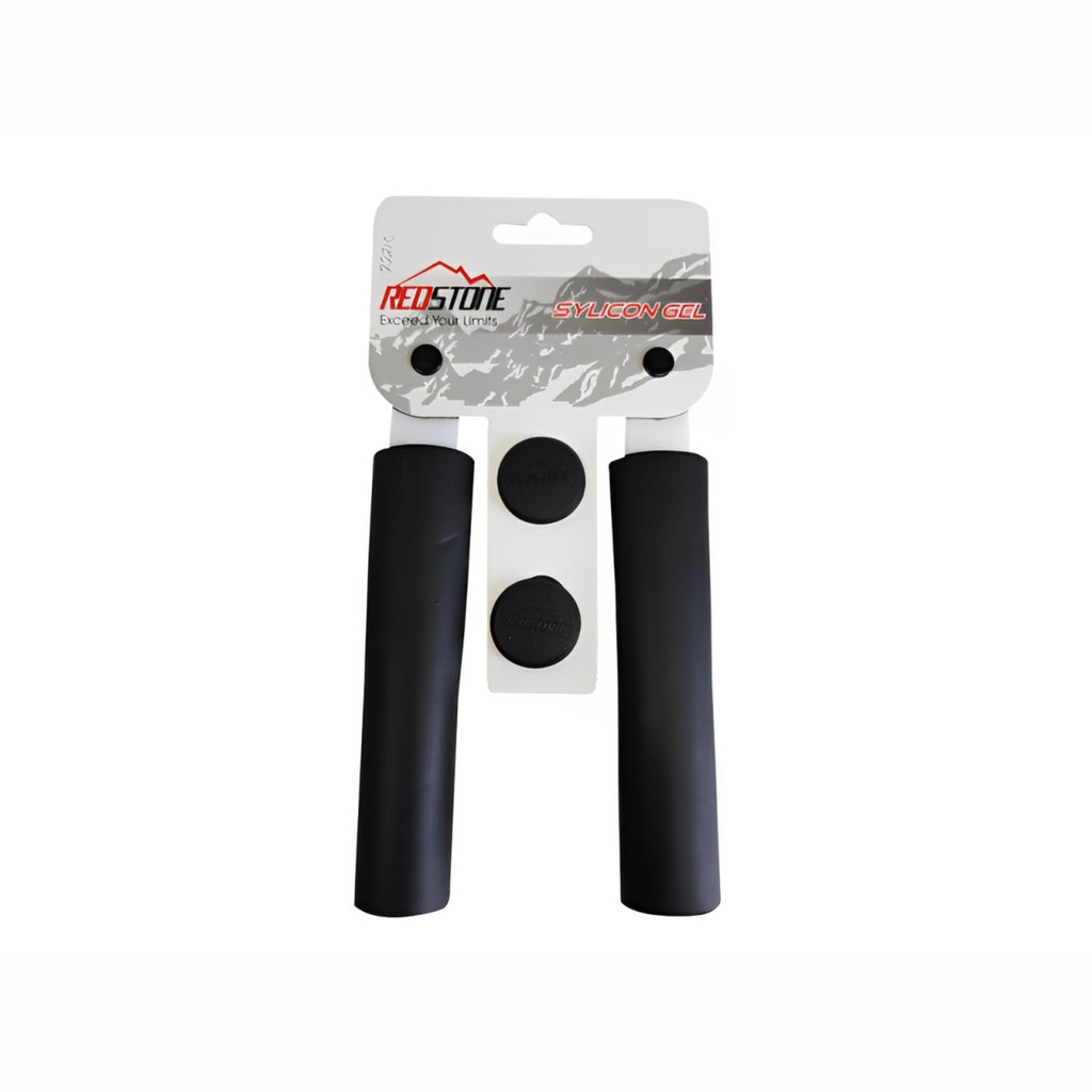 Manopla Silicon Gel Preta 135mm com Tampas Redstone RS-001-HL-SGR001