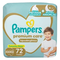 Fralda Pampers Premium Care Xxxg 72 Unidades