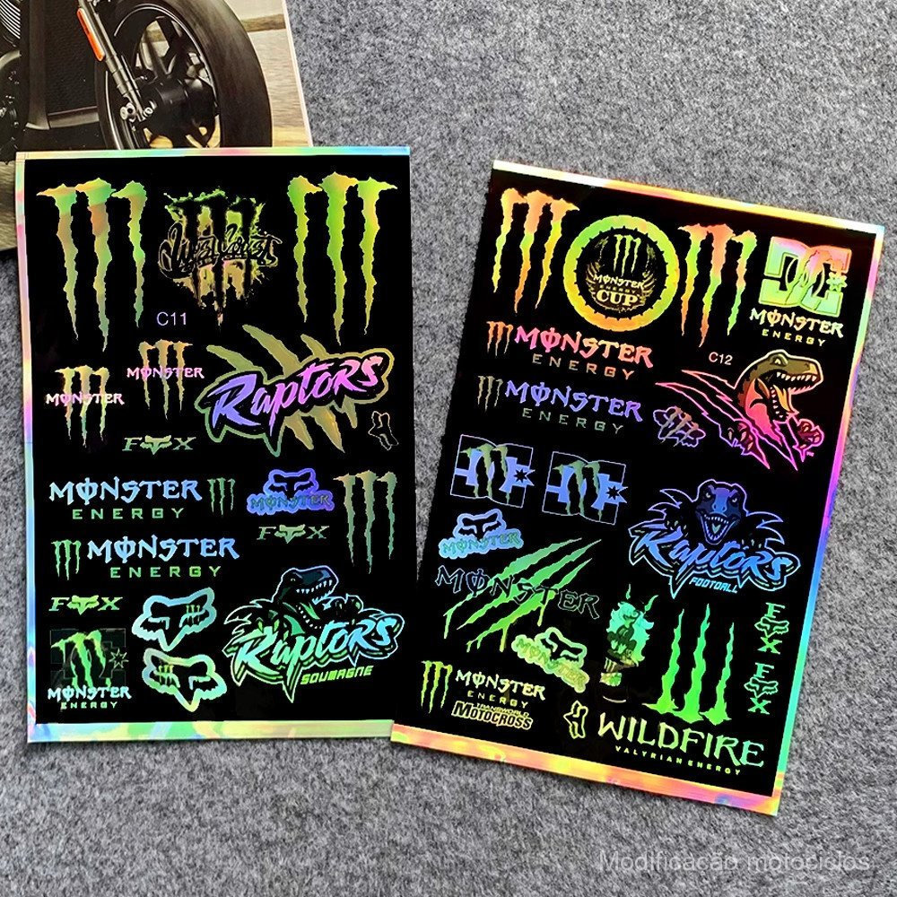 Adesivo Garra Mágica para Carro, Adesivo para Modificação de Motocicleta, Decalque Refletivo à Prova d'Água Garra Fantas