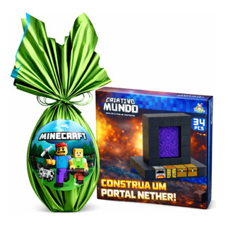 Kit Ovo Da Páscoa Infantil Minecraft 250g Blocos Magnético em Oferta na Shopee