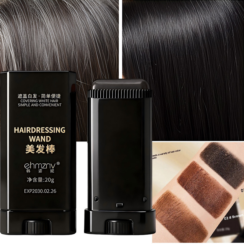 Bastão De Tintura Rápida Para Cobertura De Cabelo Cinza De Longa Duração Com Pincel Presente De Feriado em Oferta na Shopee