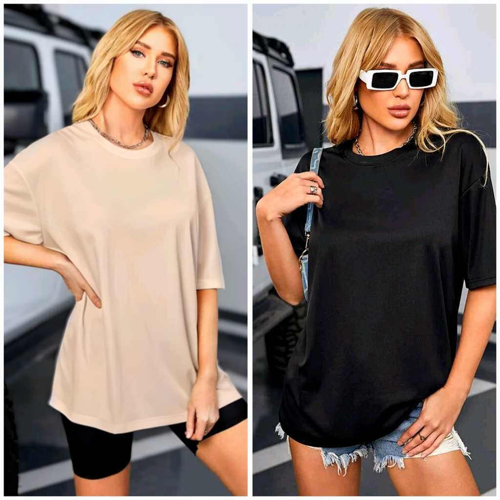 Kit 2 Camisetas Oversized Masculina 100% Algodão Premium Fio 30.1 Penteado Streetwear Larga Básica Lisa Envio Rápido