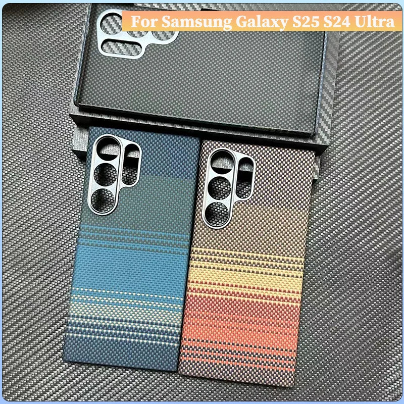 Capa De Fibra De Carbono Pura Real Para Samsung Galaxy S25 + S24 S25Ultra Caso A