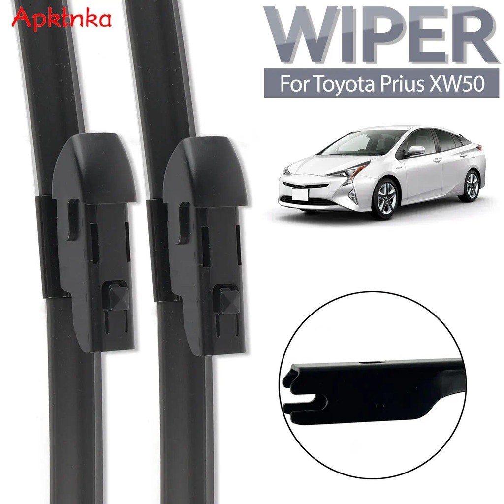 Par Para Toyota Prius XW50 2016-2022 Conjunto De Janela Dianteira Kit Lâminas Limpador Pára-Brisas Limpeza Escovas Do Ca
