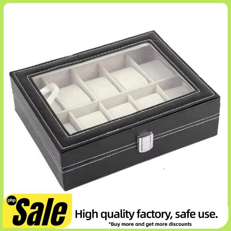 Caixa De Exibição De Relógio De Couro PU Rack De Armazenamento De Coleção Joias