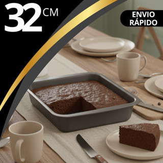 Assadeira Retangular Antiaderente Forma P/ Bolos E Assados Grafite em Oferta na Shopee