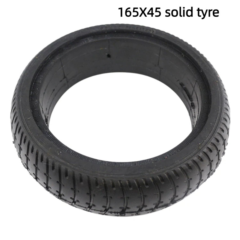 Pneus Não Infláveis 165x45 Adequados Para Sólidos De 6.5 Polegadas , De Borracha Preta , Acessórios De scooter Elétrica 