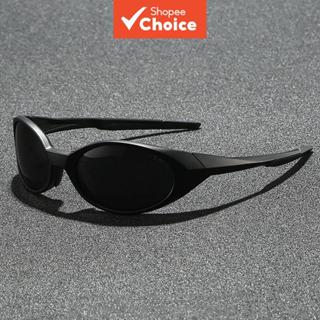 Óculos de Sol Elípticos Unissex Estilo Hip Hop, Street e Punk, Tendência Versátil para Ciclismo ao Ar Livre em Oferta na Shopee